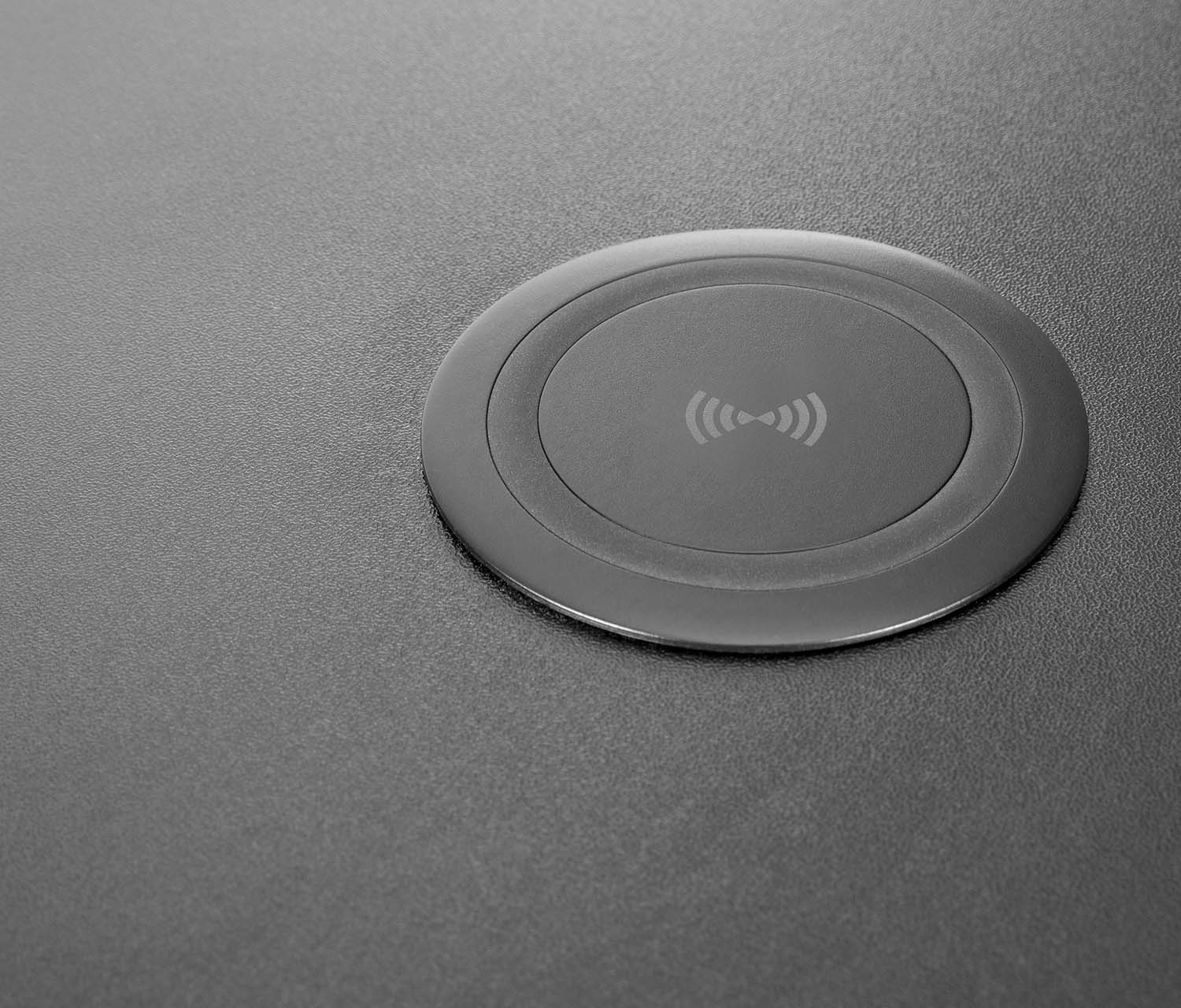 Monitorverhoger met geïntegreerde Qi-oplader