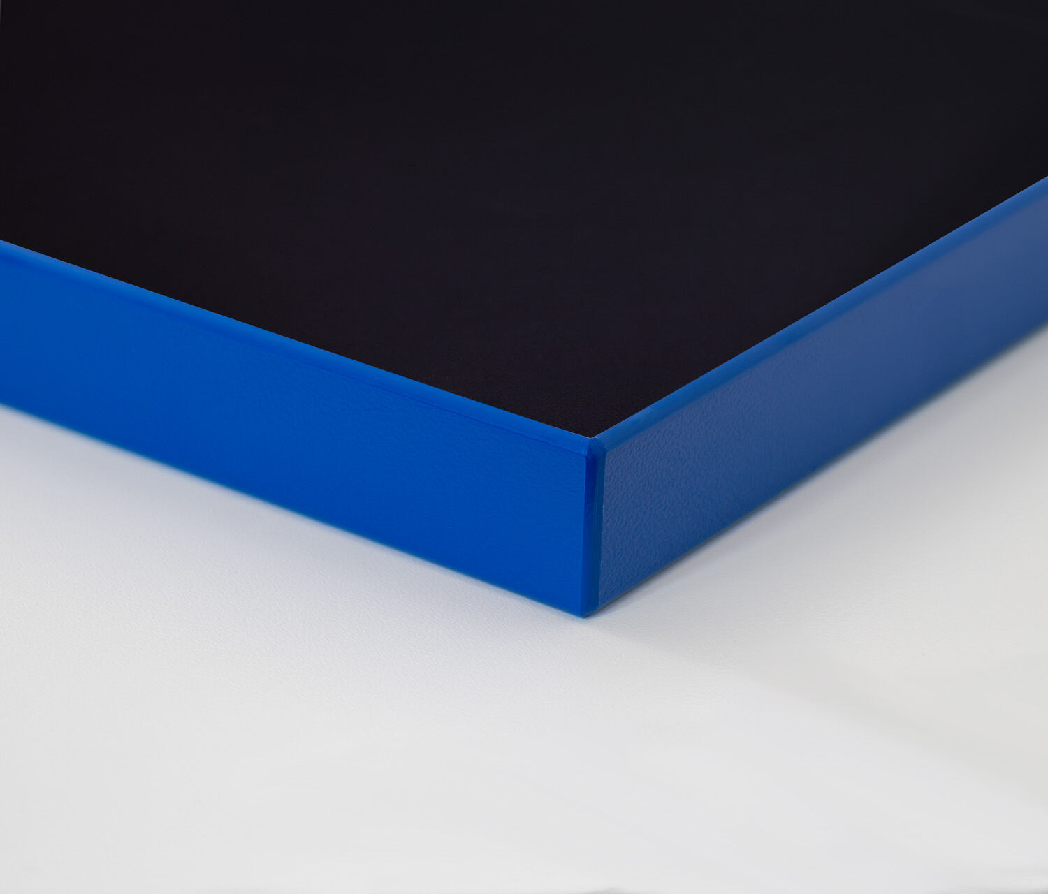 Gaming Tafelblad Rechthoek, Zwart, Klassiek, 1400 x 800 x 19 mm, Rand Royal Blue