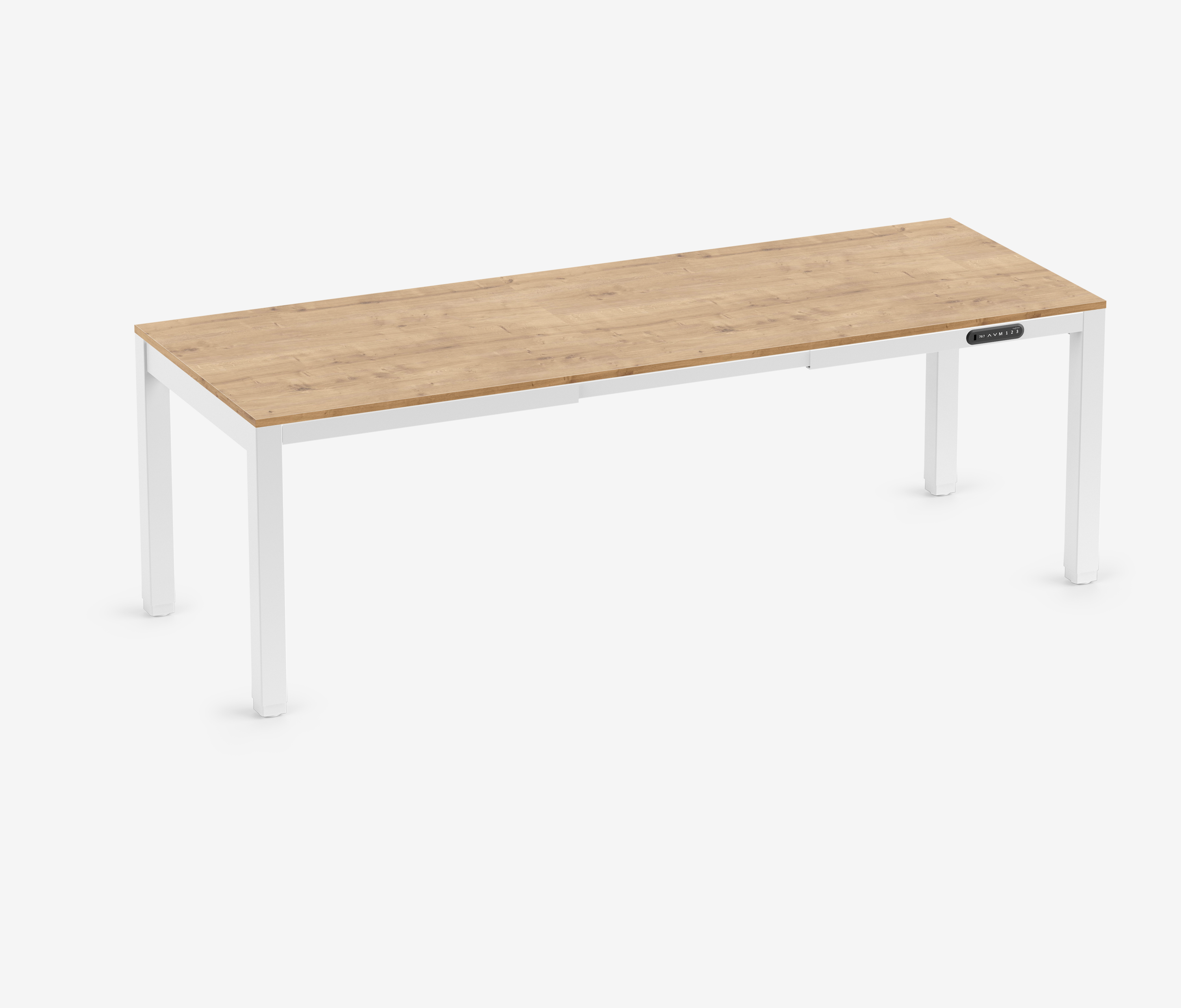 PRIMUS 4-poot bureau Wit Eiken 2200 x 800 x 25 mm