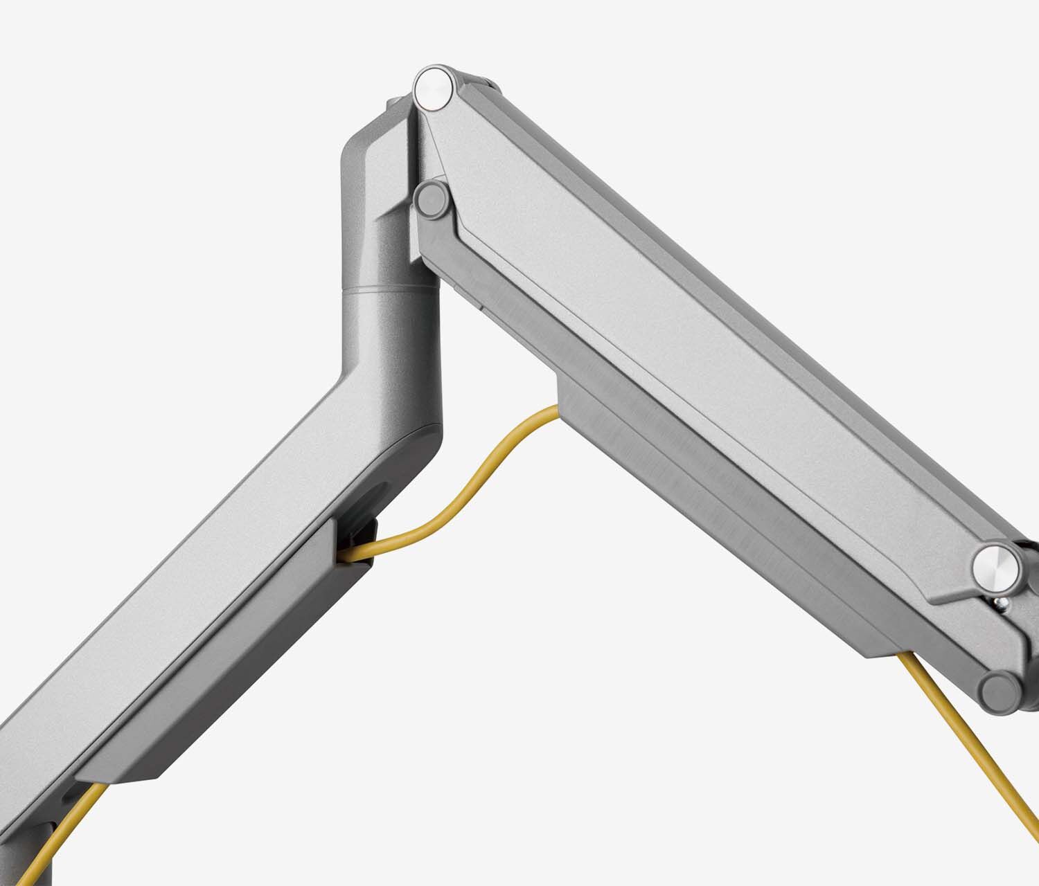 Enkele gasveer monitorarm - zwart