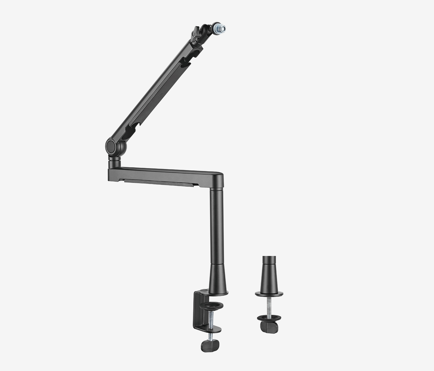 Microfoon/webcam-arm met 3 scharnieren