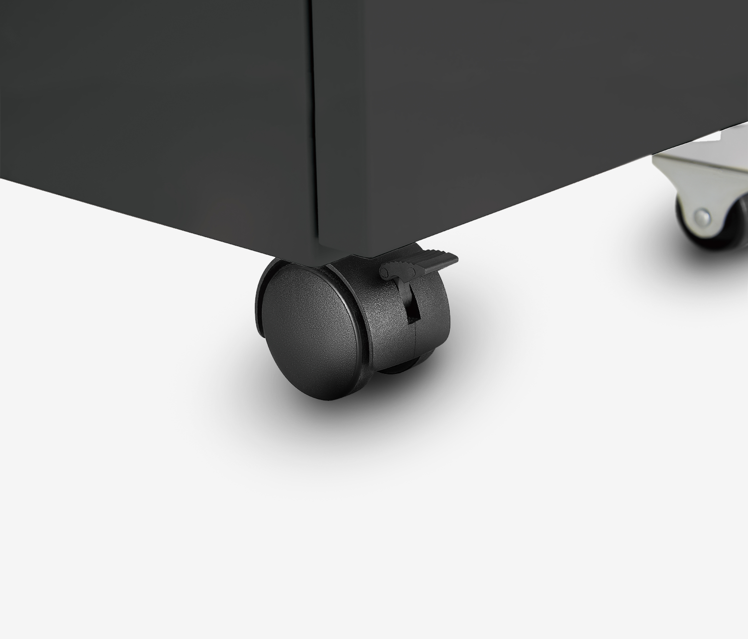 Metalen rolcontainer Zwart Notenhout