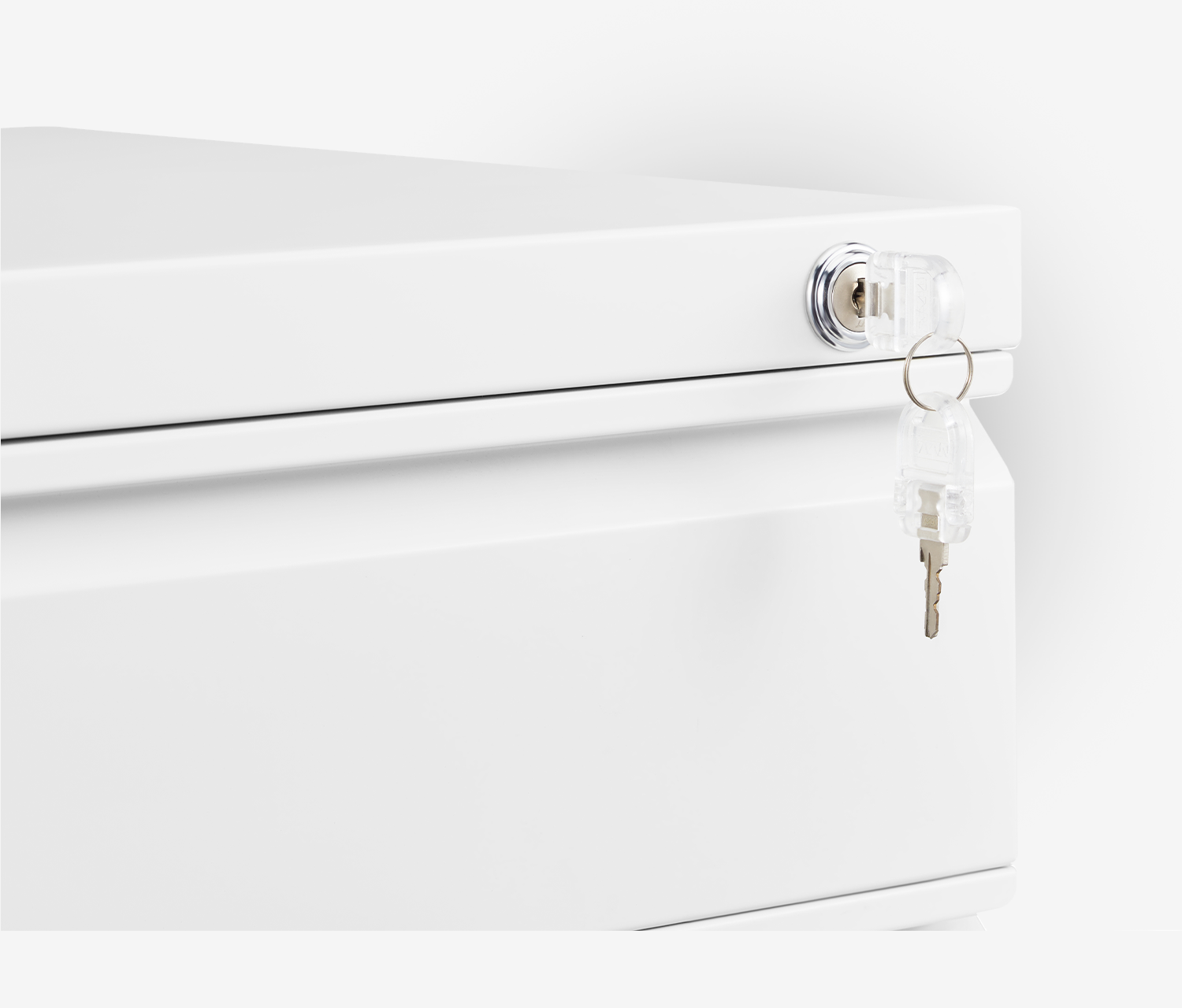 Metalen rolcontainer wit - zonder frontpaneel