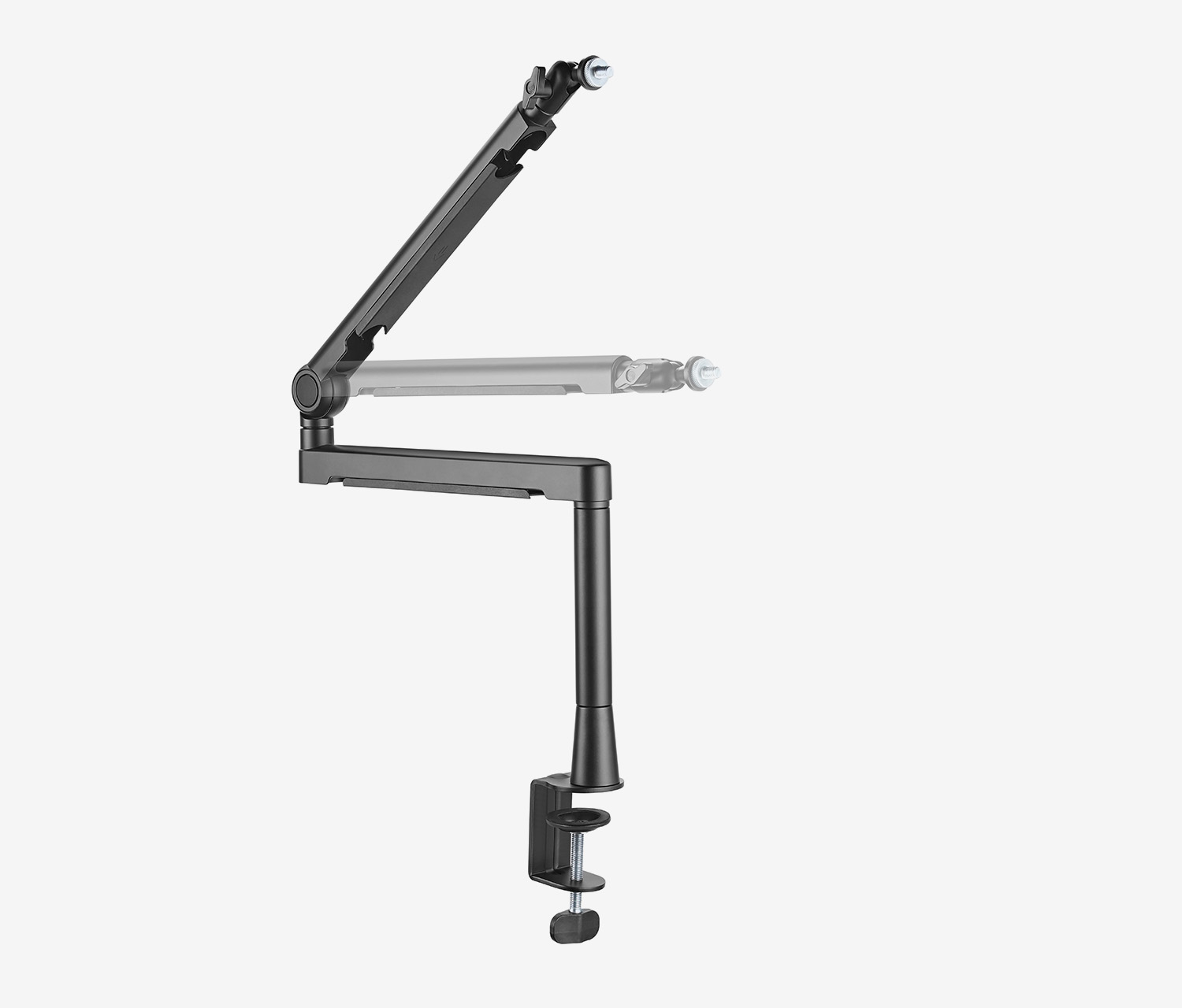 Microfoon/webcam-arm met 3 scharnieren