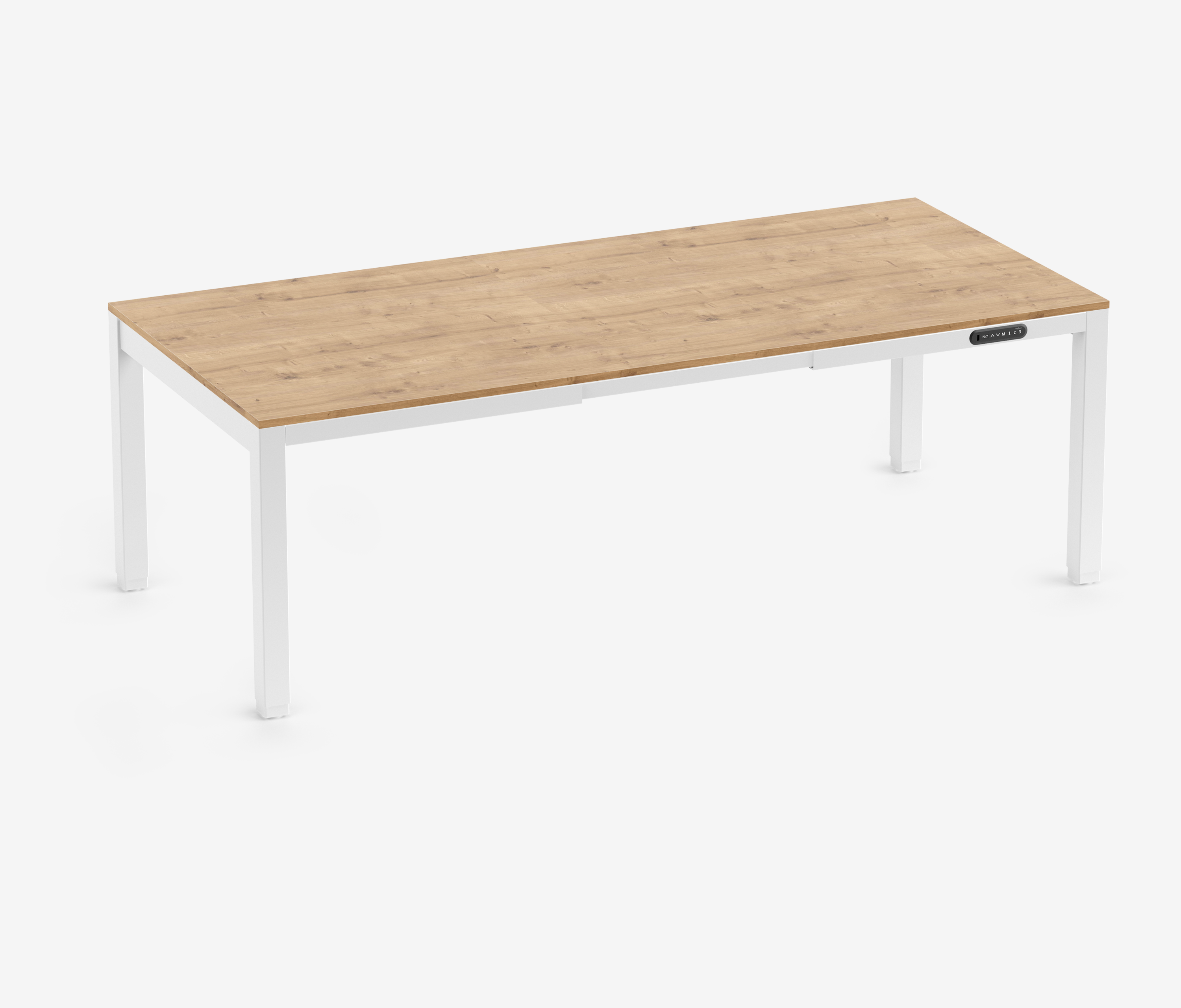 PRIMUS 4-poot bureau Wit Eiken 2200 x 1000 x 25 mm