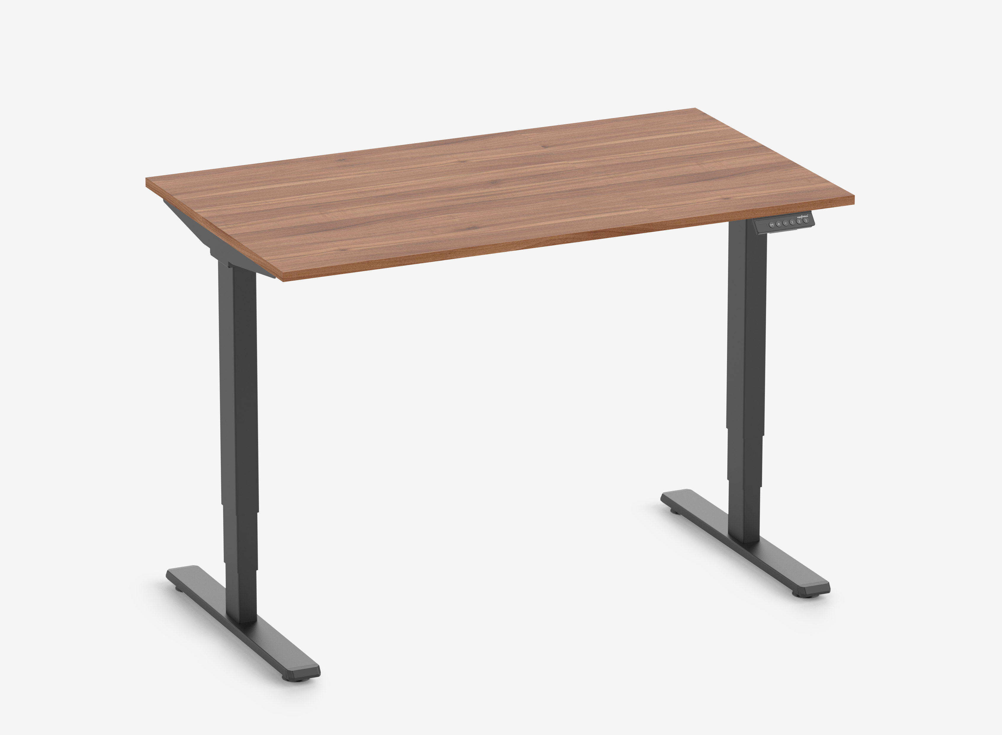 FOKUS Onderstel Zwart, Tafelblad 1200 x 700 x 19 mm Walnoot