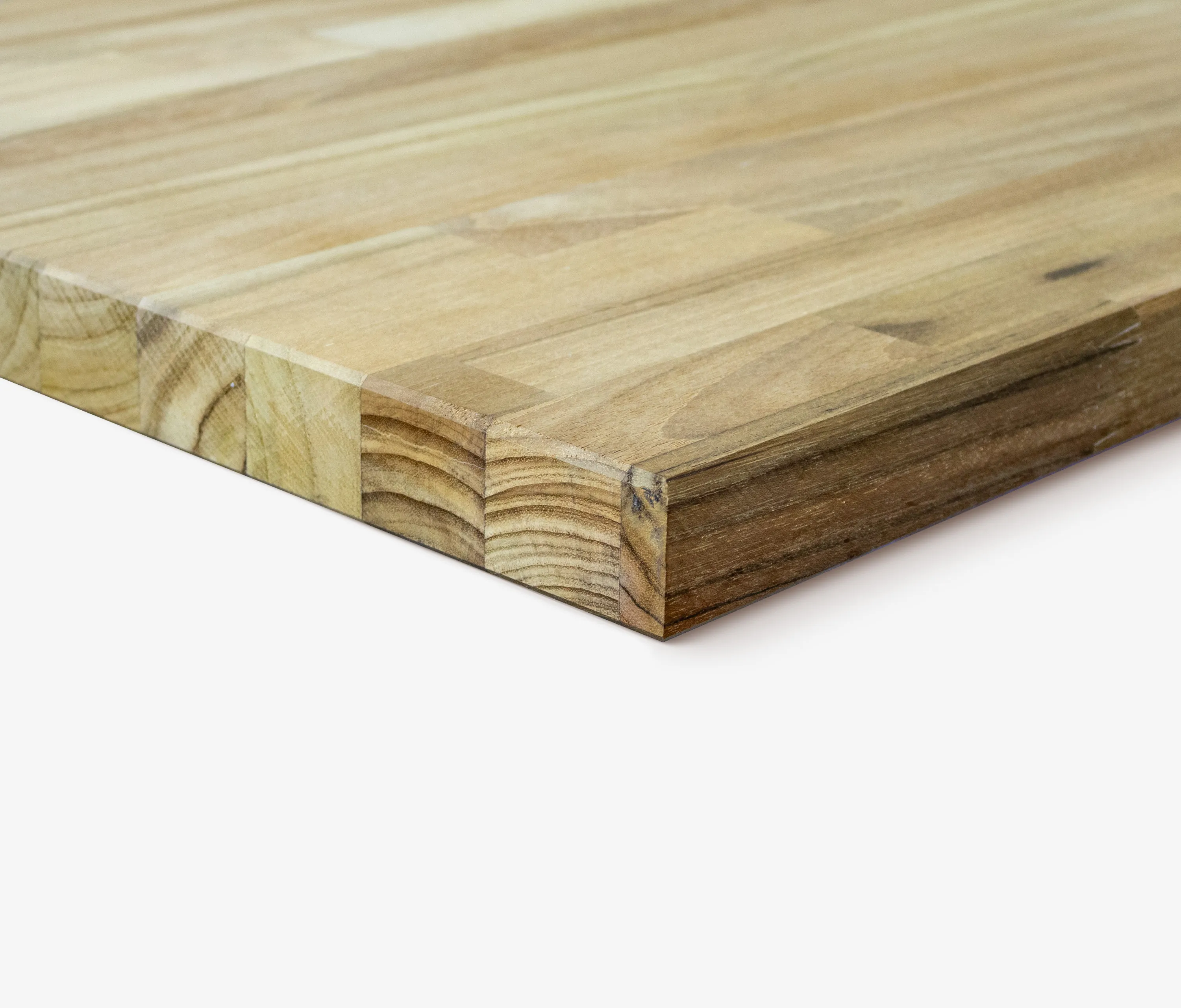 Teak paneel met korte latten