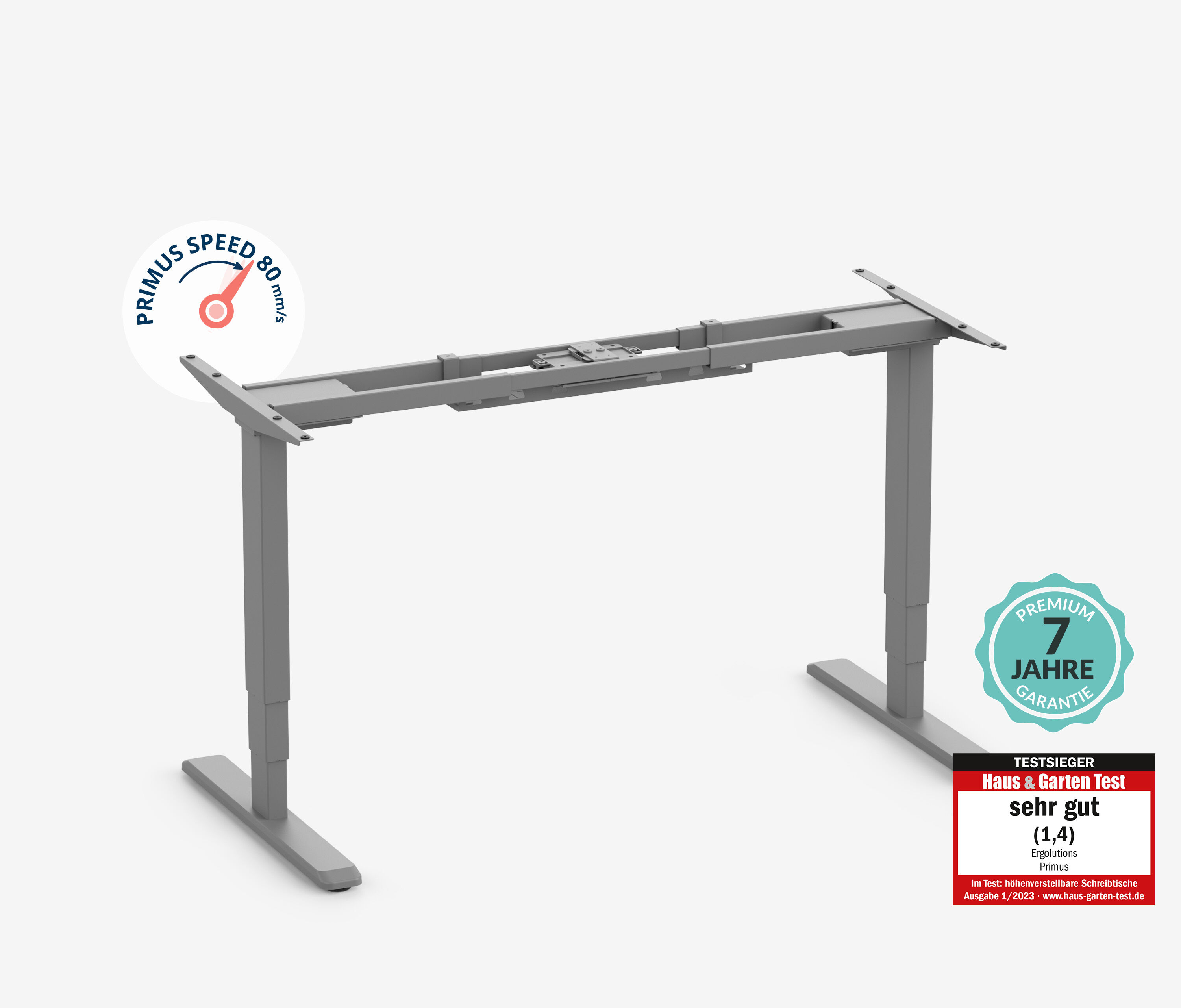 Tafelframe PRIMUS Speed Grijs