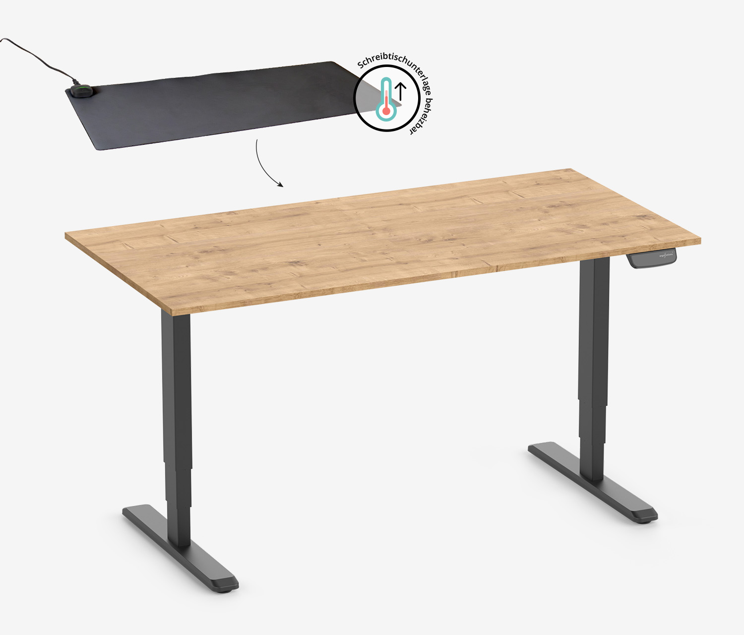 PRIMUS bureau + verwarmd bureauonderlegger