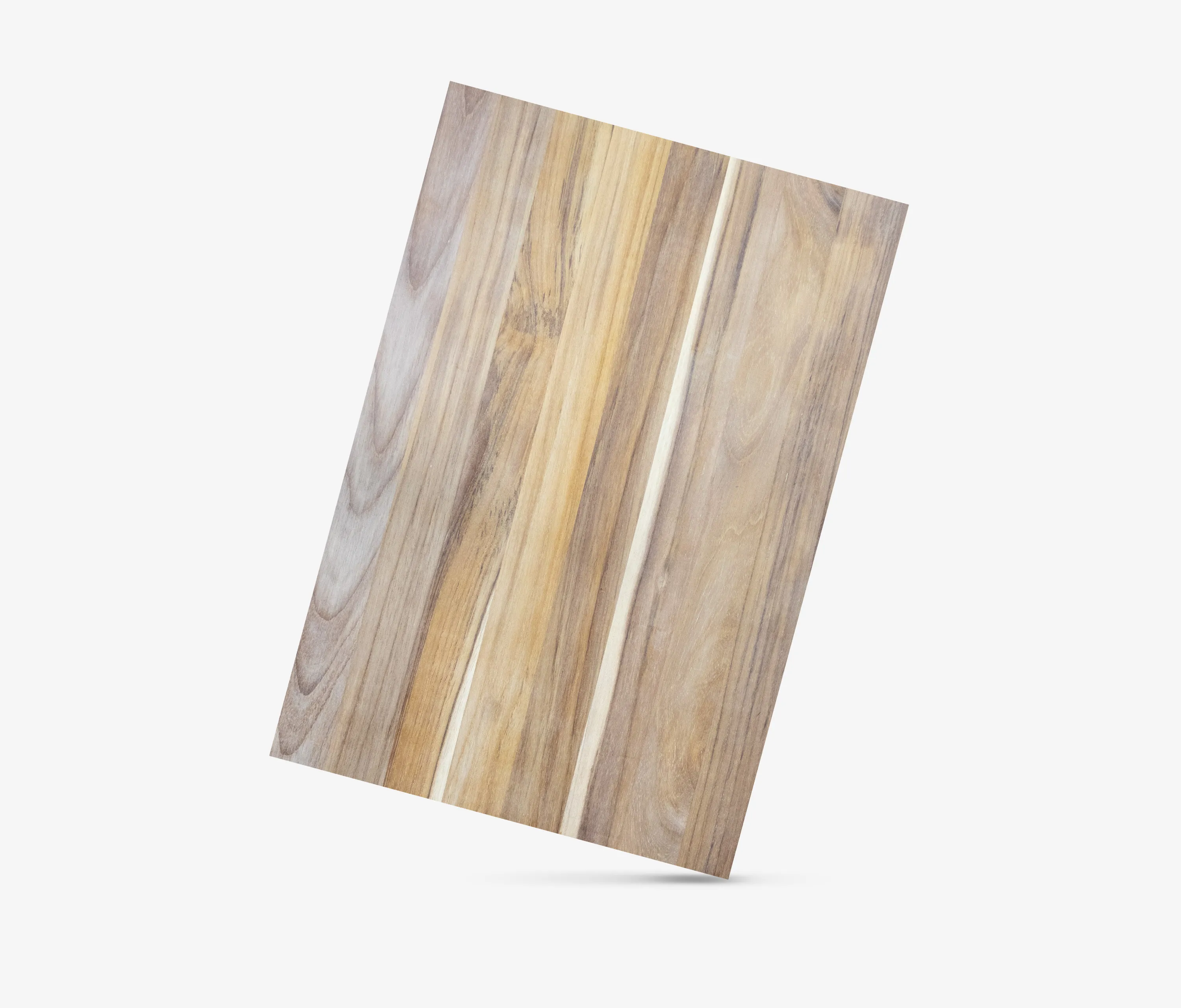 Teak tafelblad met doorlopende latten