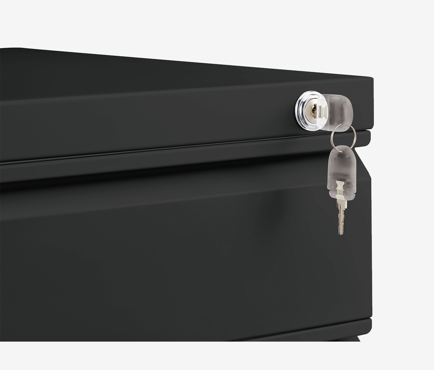 Metalen rolcontainer Zwart Lichtgrijs