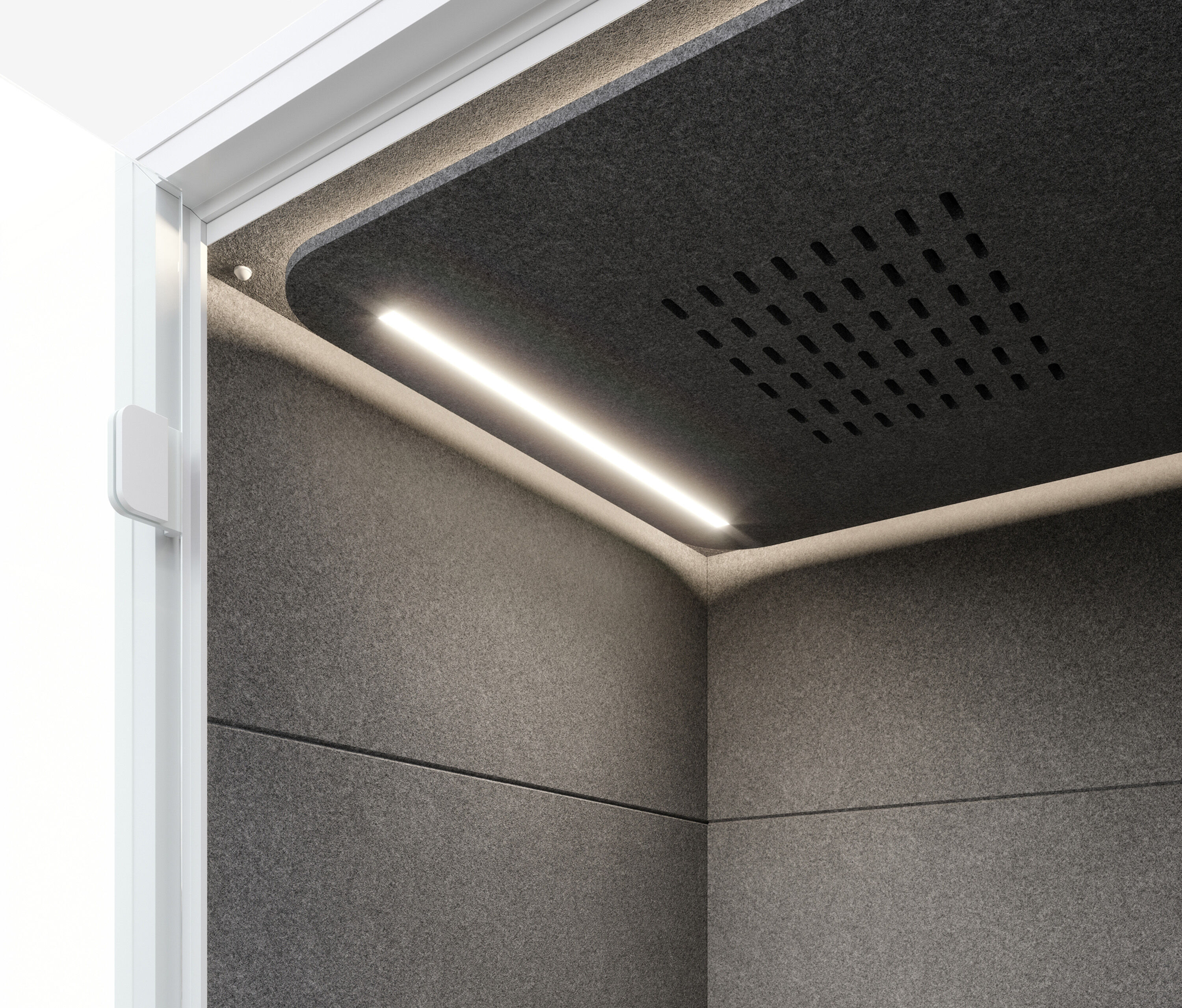 Telefooncel Single Antraciet Wit Lichtgrijs Standaard