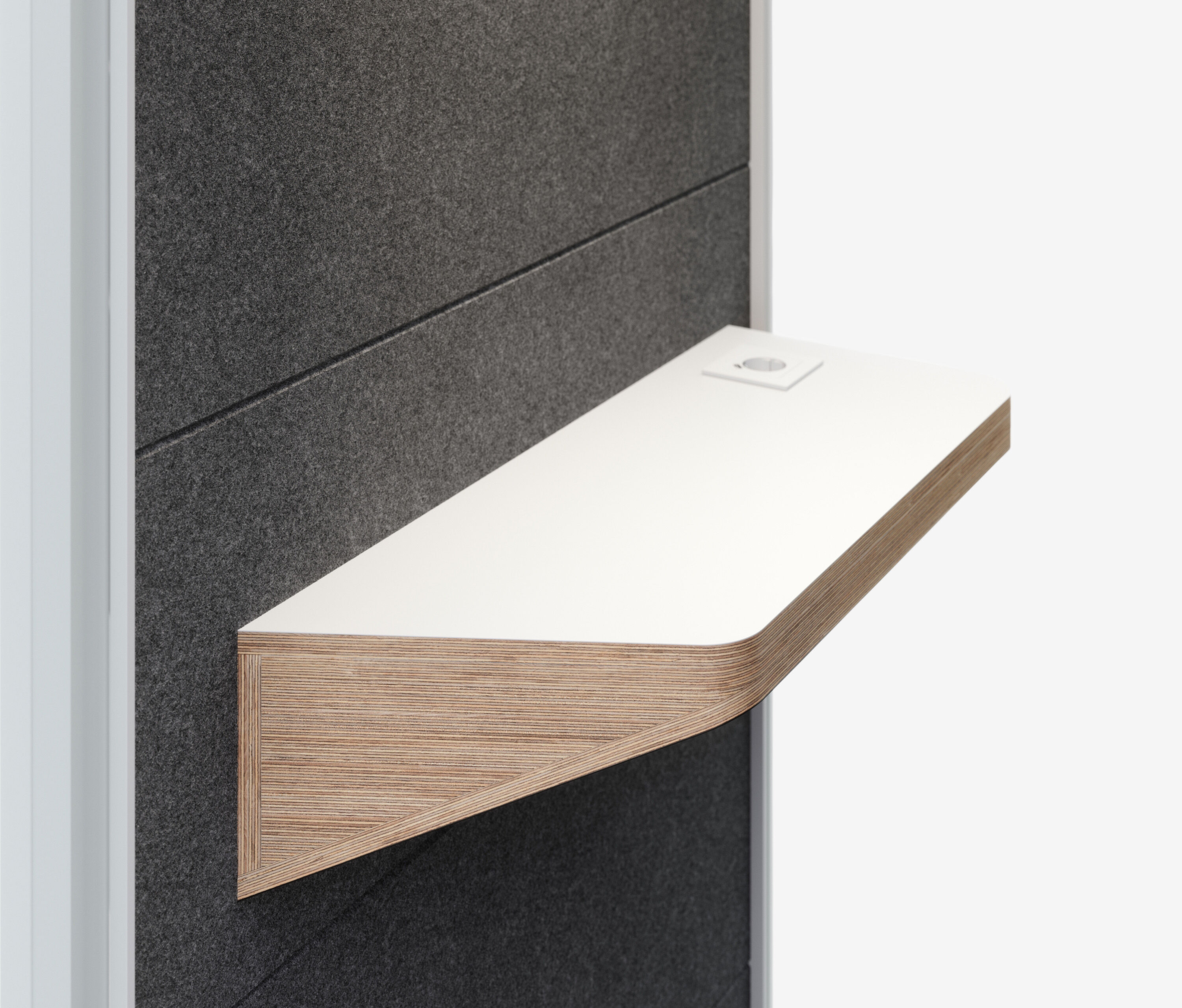 Telefooncel Single Wit Zwart Koffie Standaard
