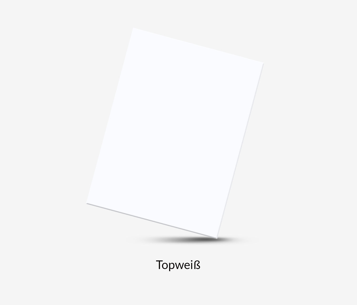 Vrijvormig tafelblad Melamine decor Topwit, 1600 x 800/1000 x 25 mm