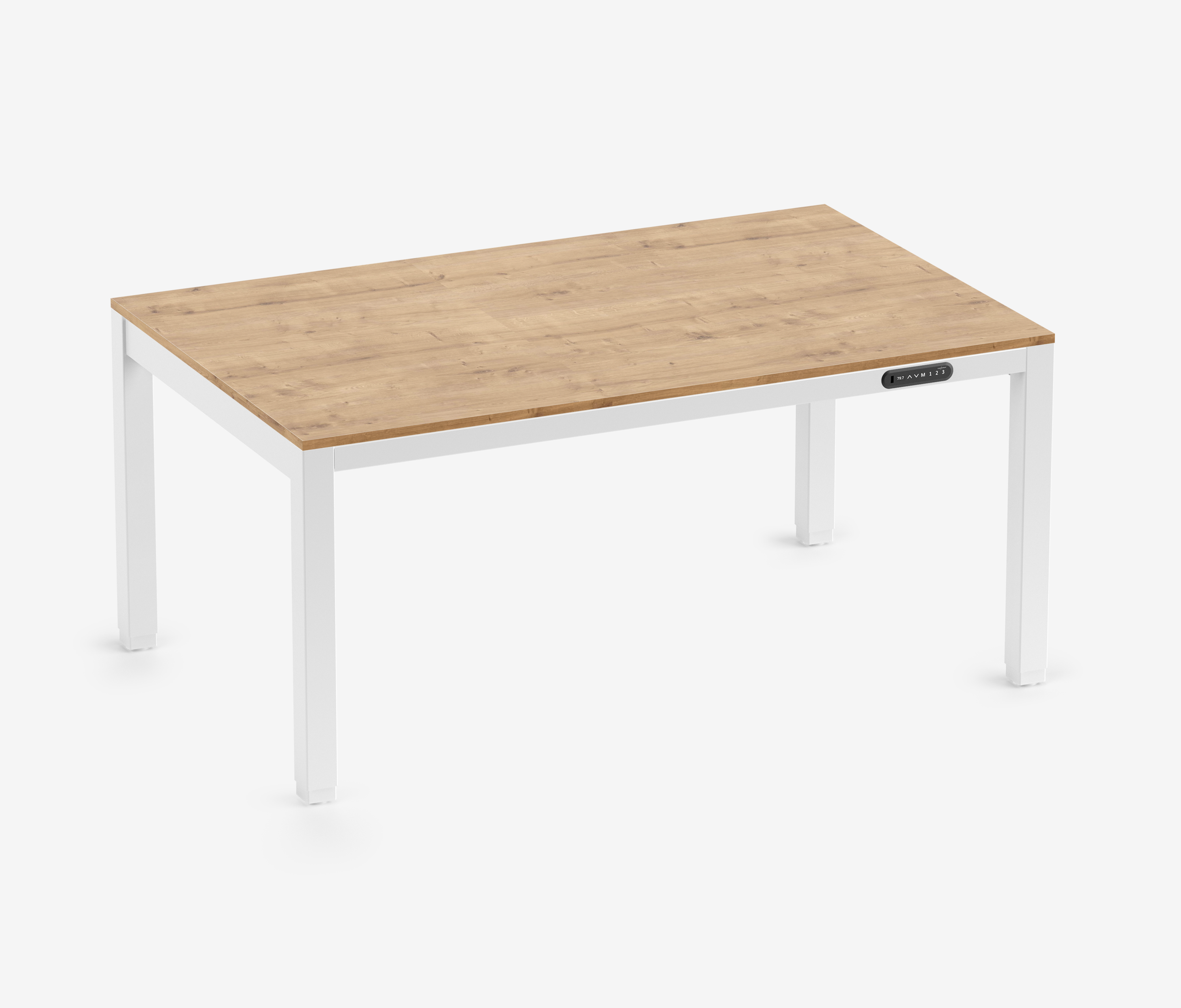 PRIMUS 4-poot bureau Wit Eiken 1600 x 1000 x 25 mm